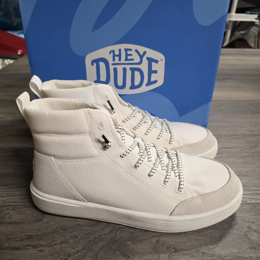 Hey Dude Cody Hi M Essentials-Up High Top Sneakers White Men's Size 12 New